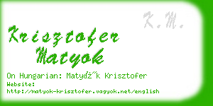 krisztofer matyok business card